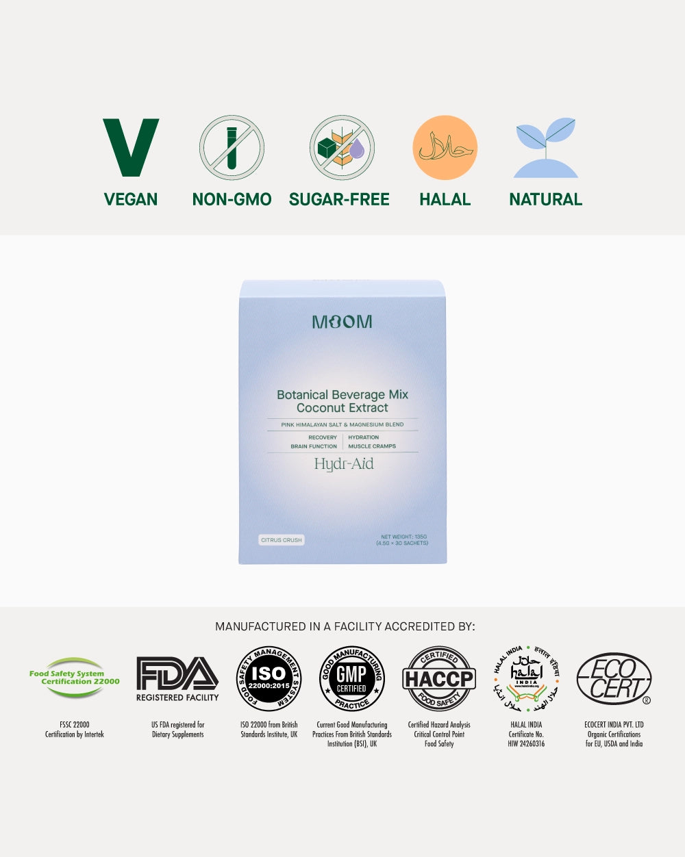 Hydr-Aid - Botanical Beverage Mix Coconut Extract