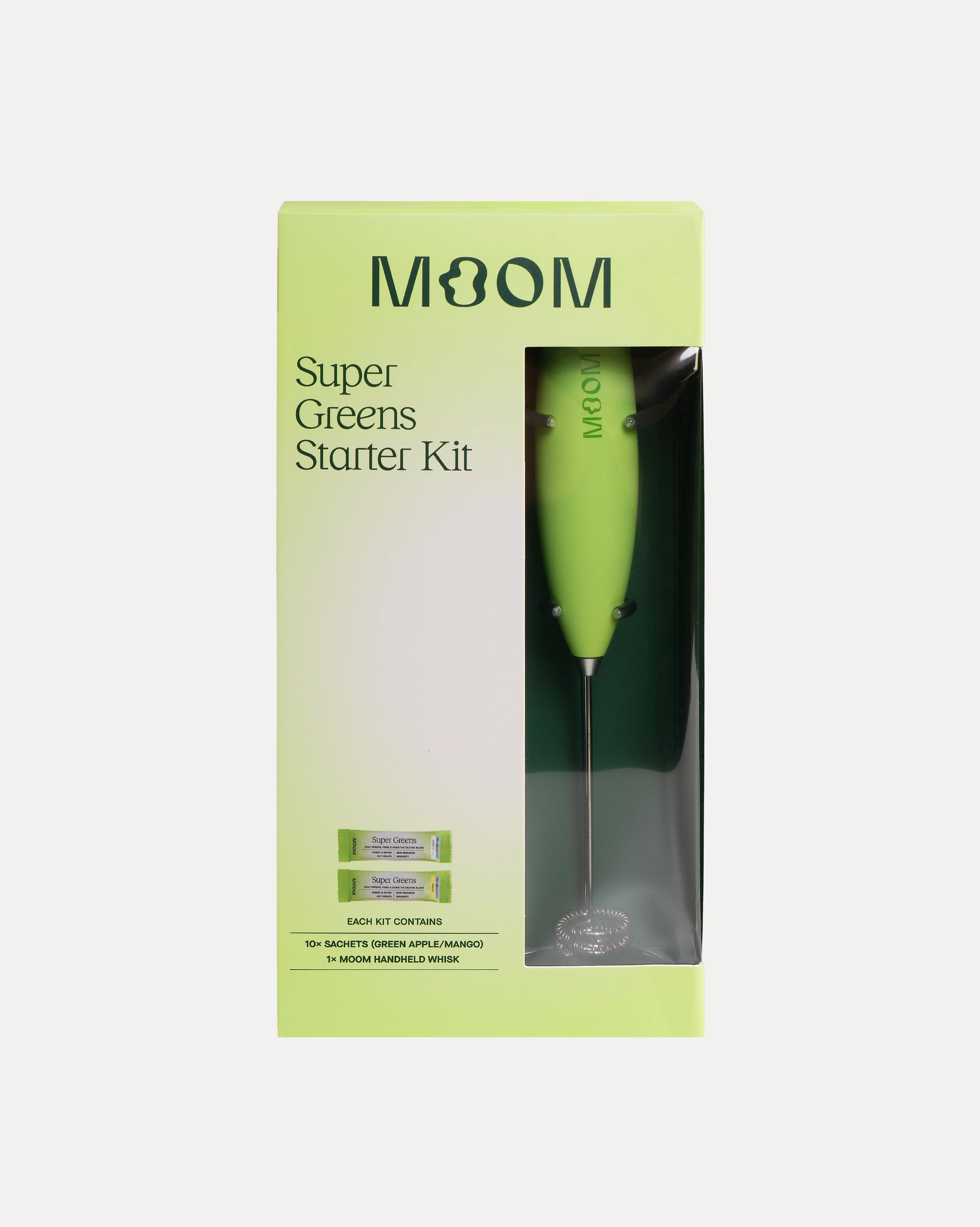 Super Greens Starter Kit - Moom Botanical Beverage Mix Broccoli with Spinach and Celery Powder