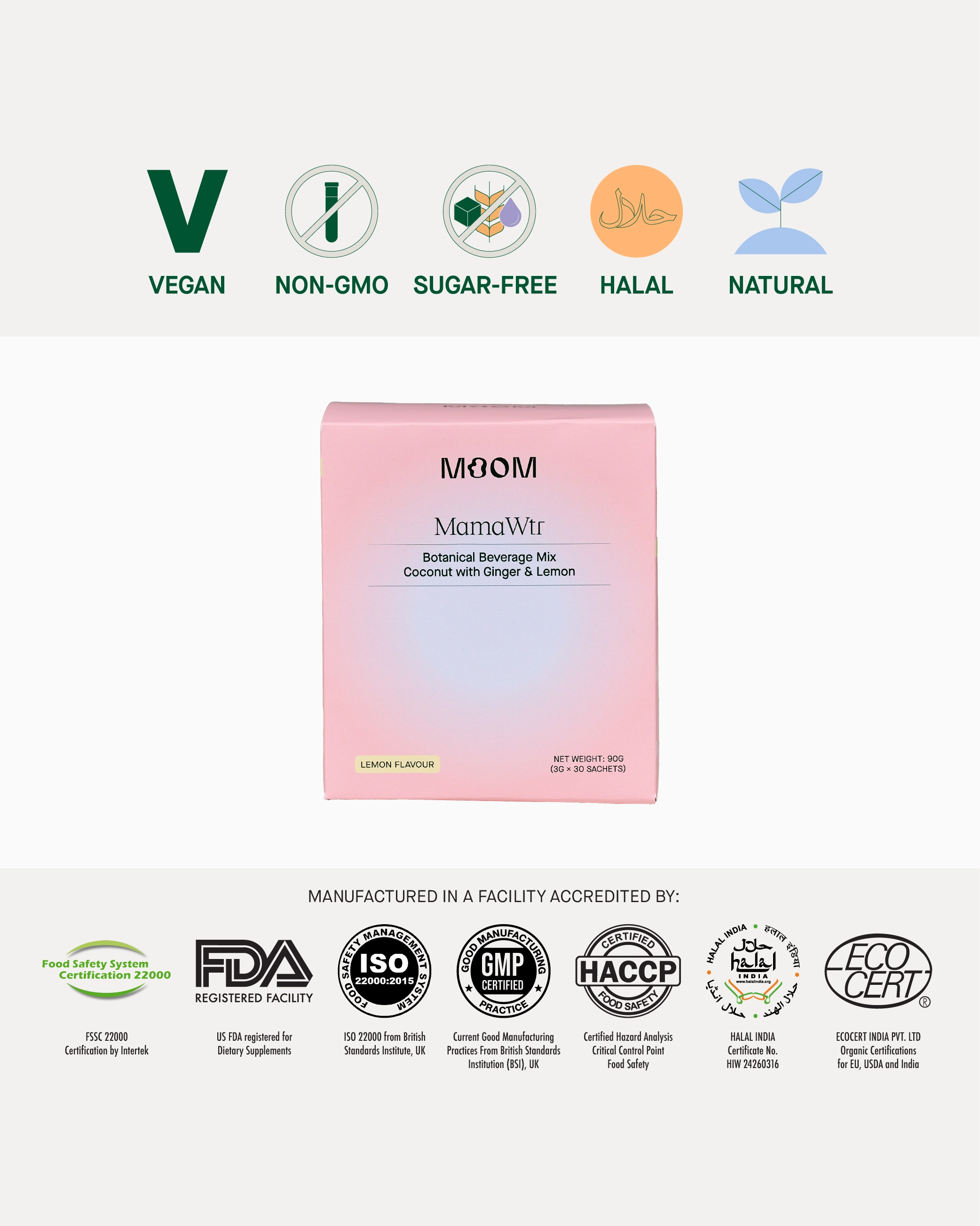 Mama Water | MamaWtr Botanical Beverage Mix Coconut with Ginger & Lemon