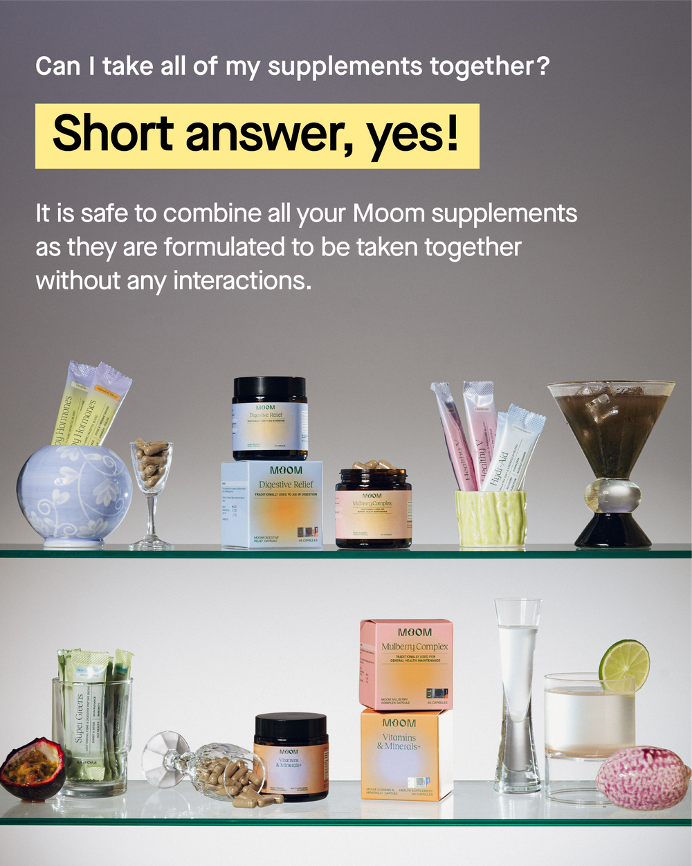 超级绿色蔬菜 - Moom 植物饮料混合西兰花、菠菜和芹菜粉