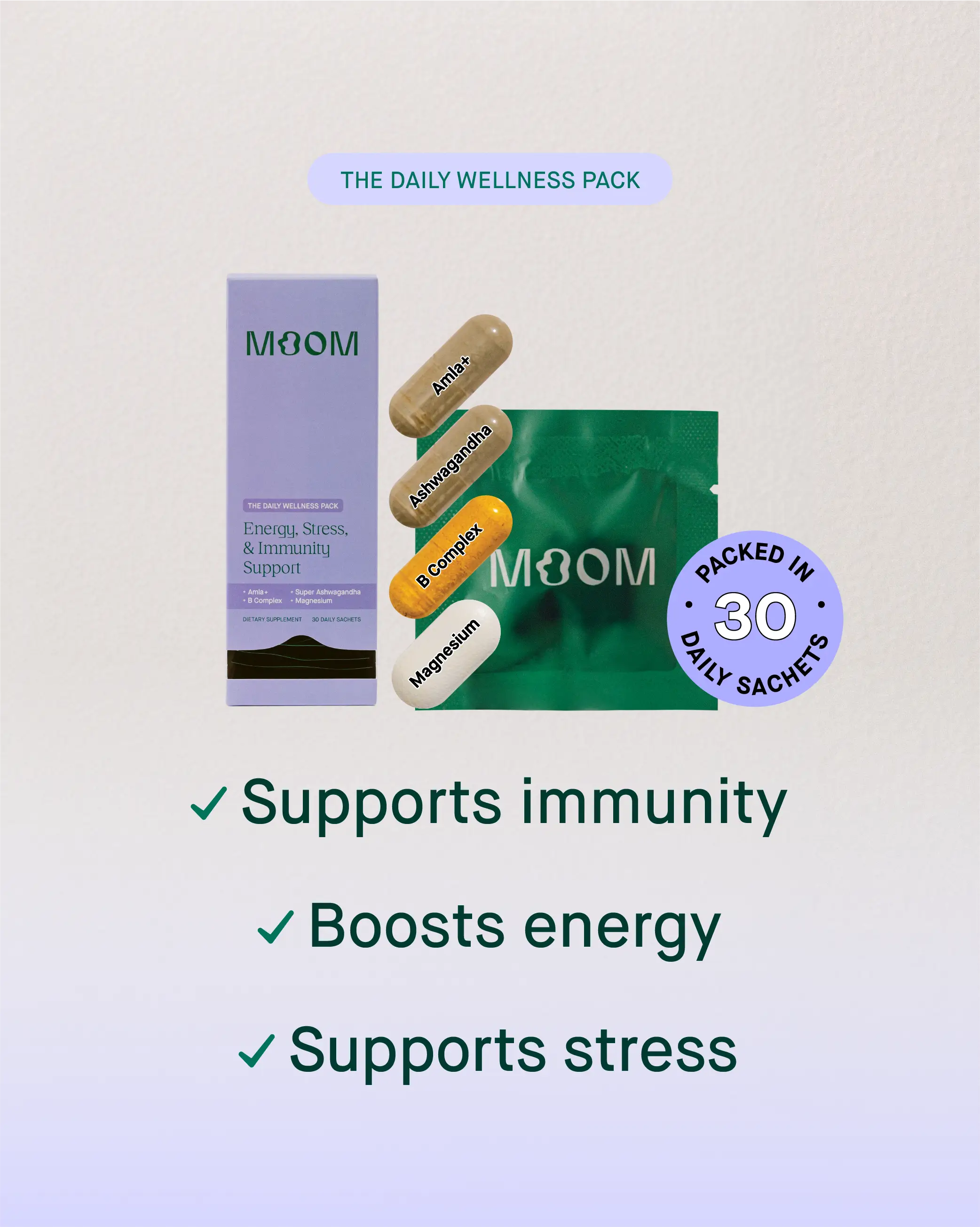 The Daily Wellness Pack: Energy, Stress & Immunity Support